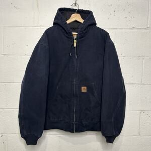 Vintage Carhartt Hooded Active Jacket “Midnight Blue” J130